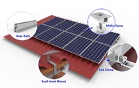 Système de montage solaire pour toiture en tuiles économique, kit de fixation photovoltaïque pour panneaux solaires