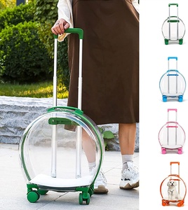 Transportadora de Mascotas <span class=keywords><strong>Transparente</strong></span> Personalizada al por Mayor, <span class=keywords><strong>Maleta</strong></span> con Ruedas para Viajes al Aire Libre para Perros y Gatos, Carrito para Mascotas, Cochecito para Gatos - Product Image 3
