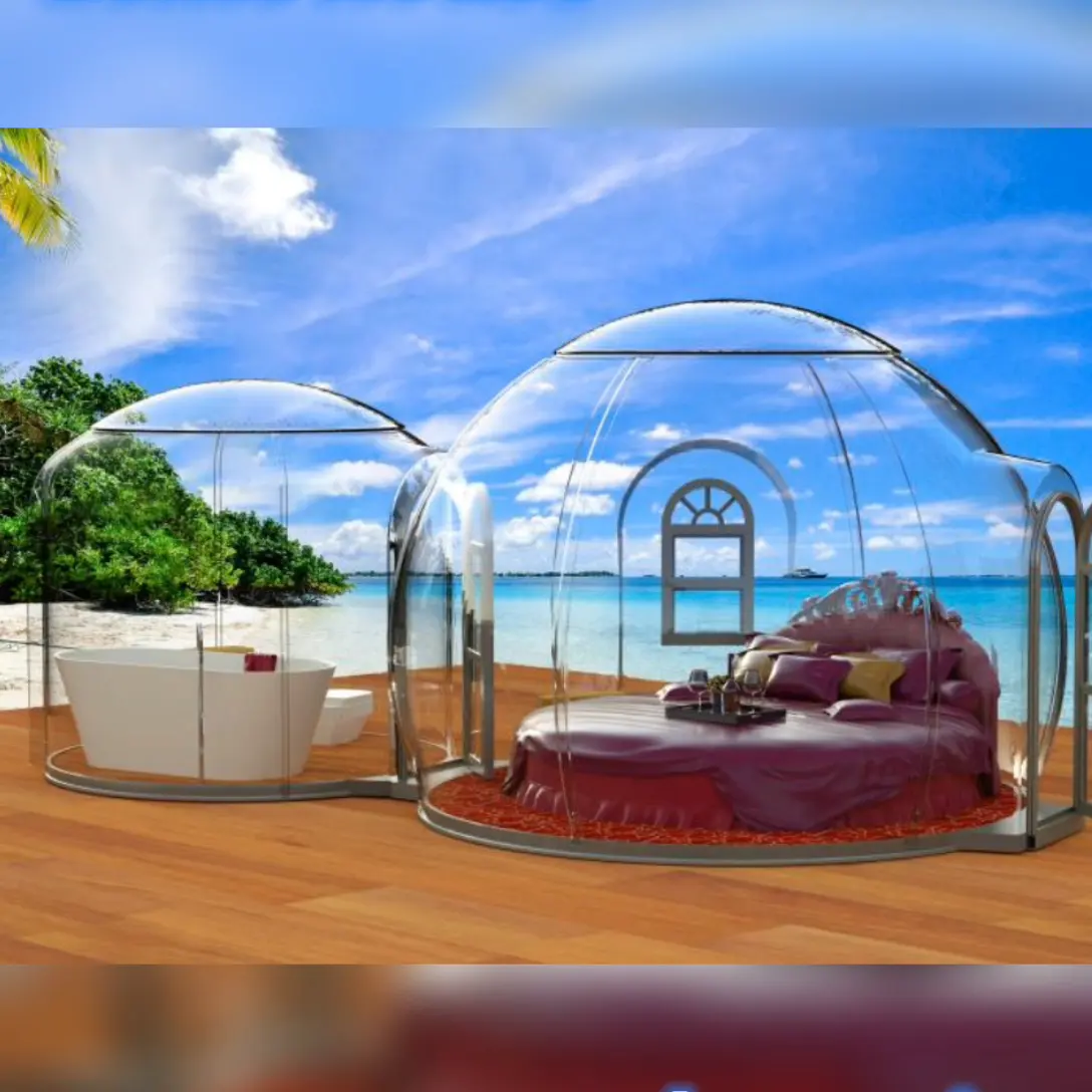 2020 Fashion Resort Hotel Living Transparente Clear Dome Häuser zum Glamping