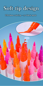 12-60 Màu Sắc Tam Giác Thùng Acrylic Nghệ Thuật Đánh Dấu Thiết Lập Với Bàn Chải Tip Miễn Phí Dòng Vẽ Bút Cho Graffiti Phù Hợp Với - Product Image 3