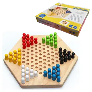 لعبة الداما الصينية مونتيسوري الخشبية لعبة استراتيجية tongram في وقت مبكر الشطرنج تحلق للأطفال لعبة الشطرنج الخشبية