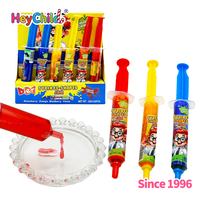 Bonbons en gros personnalisés sous marque privée, bonbons liquides fruités en forme de stylo ou de seringue, multicolores, collation ludique pour enfants