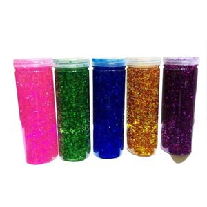 Slime pour enfants amusant, nacré, tricolore, étoilé, effet diamant, ciel, or, pailleté, brossé, boue cristalline - Product Image 3