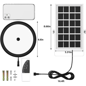Lámpara Colgante Solar LED IP65 Impermeable con 112 LED, Lámpara con Sensor de Movimiento Inalámbrico para Exteriores, Lámpara de Techo Solar para Jardín - Product Image 3