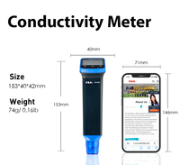Medidor de Conductividad Digital VA1022-A 3 en 1 TDS EC Temperatura Ajustable, Portátil, para Agua Salada, PPM, Sin Instalación, IP65, OEM