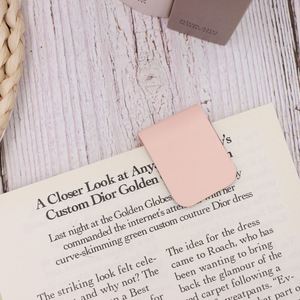 Wholesale PU Leather Concise Magnetic <b>Bookmark</b> for Textbooks Fashion Notebook Clip Magnet Durable <b>Bookmark</b> Gift for Read Lovers - Product Image 3
