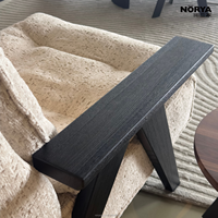 Fauteuil lounge moderne NORYA Cloud, revêtement texturé, dossier haut, fauteuil d'appoint avec accoudoirs en bois foncé pour salon, coin lecture