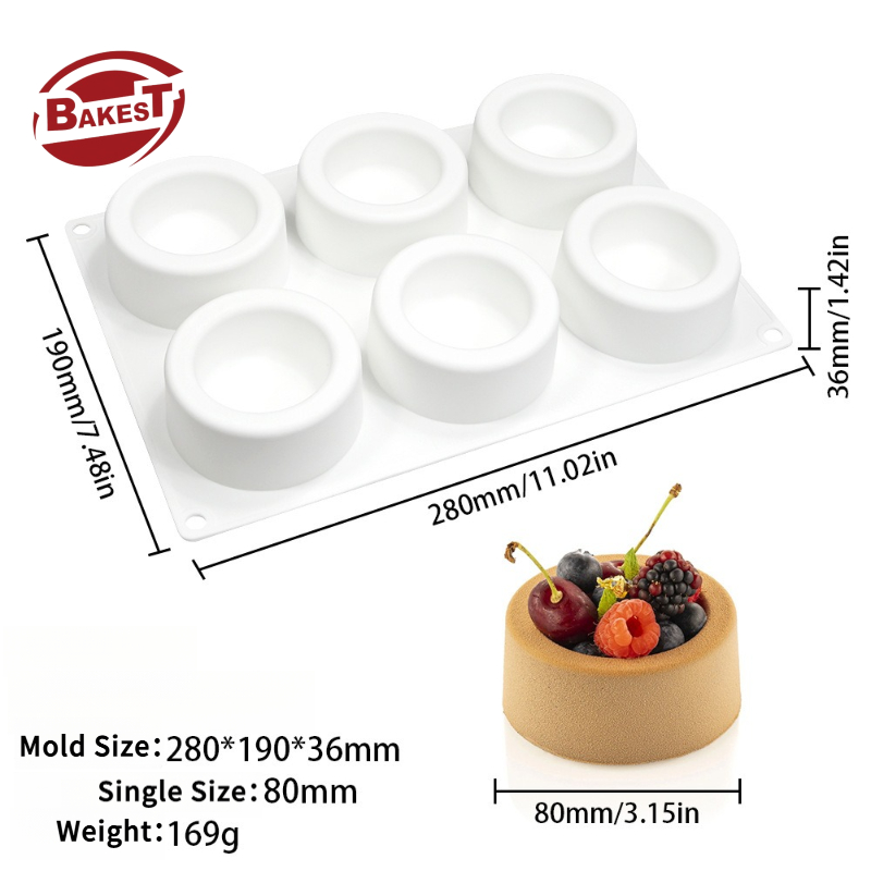 White 6 round cups
