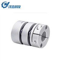 Accouplement d'arbre à double diaphragme en alliage d'aluminium D21L24 serrage flexible pour encodeur servo moteur pas à pas vis mère