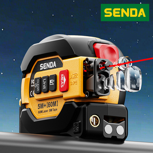 SENDA Télémètre laser multifonctionnel 5M+60M de qualité industrielle avec nivellement automatique et fonction de mesure de hauteur - Product Image 5