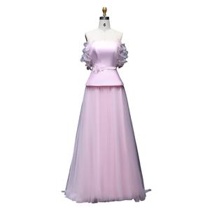 Sharon ha detto SF228 abito da sera in Tulle rosa a trapezio con fiori in 3D per matrimonio da donna abito da ballo in stile arabico - Product Image 2