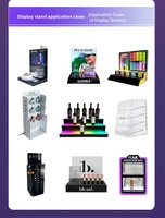 Anpassbarer Eiffelturm-Acryl-Make-up-Displayständer Umweltfreundliches Bodenregal für Parfüm-Kosmetik-Einzelhandelsgeschäft-Promotion