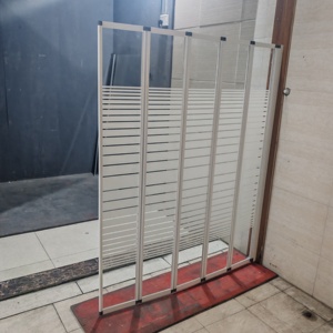 <span class=keywords><strong>Mampara</strong></span> de Ducha Contemporánea <span class=keywords><strong>con</strong></span> Bisagras para Bañera, Marco de Aleación de Aluminio Negro Mate y Vidrio Transparente para Apartamentos - Product Image 2