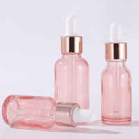 Bouteille compte-gouttes de sérum en verre personnalisé de 5ml 10ml 15ml 20ml 50ml 30 ml 100ml en or rose de sérum d'huile essentielle avec 30 ml