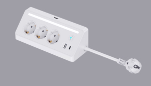 ปลั๊กพ่วงแบบมีไฟ LED 16A 3 ช่องเสียบ AC ดีไซน์ใหม่ มาตรฐาน EU พร้อมพอร์ต USB 1 ช่อง และ TYPE-C 1 ช่อง สายยาว 1.5 เมตร - Product Image 2