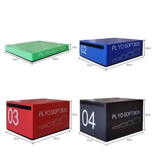 2025hot bán hàng nhà máy nóng bán đầy màu sắc mật độ cao plyometric Plyo unisex sử dụng bốn cấp nhảy hộp cho tập luyện phòng tập thể dục nhà - Product Image 2