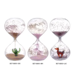 Timer di sabbia a clessidra bestimmer con bel lama rosa unicorno marrone e cactus verde design migliore per San Valentino