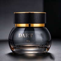 Pot en verre de luxe 30g/50g avec couvercle, emballage cosmétique pour crème visage, baume, pommade, huile végétale
