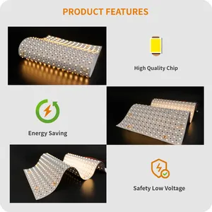 Hoja de luz LED Flexible cortable de 24V LED Panel LED ultrafino de alta calidad de un solo Color SMD2835 Panel brillante Flexible