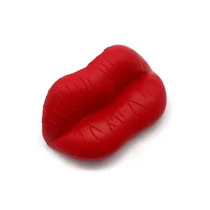 custom promotional pu foam red color lip anti stress ball education organ squeeze toy