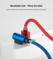 Connecteurs USB Type-C à double coudière nickelés, en cuivre pur, gaine en nylon tressé, charge rapide 5A, 1m (3,3ft) pour ordinateur et écouteurs
