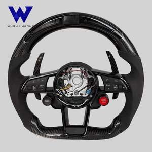 Volant en suède en fibre de carbone LED de haute qualité, adapté à la modification de véhicule Audi, compatible avec A1 A3 A4 A5 A6 A7Q1 Q3 Q5 <span class=keywords><strong>Q6</strong></span> Q7 - Product Image 1