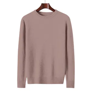 Maglione lavorato a maglia a manica lunga in Cashmere alla moda girocollo 100% puro abbigliamento invernale da uomo maglione di lana Merino Standard