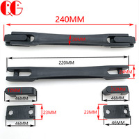 Poignées de remplacement de poignée de 24cm pour étui à bagages Sangle de rechange en plastique Poignée de valise flexible pour boîtes en carton Accessoires de valise