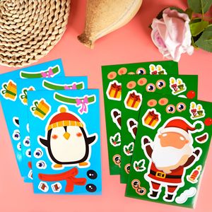 Dán giáo dục trẻ em 24 tờ làm cho một khuôn mặt dán trẻ em dán hoạt động giáng sinh - Product Image 2