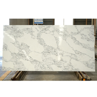 Dessus de vanité Pierre frittée Quartz Pierre artificielle Dessus blanc Feuille de marbre Acrylique Surface solide Dalles de granit Comptoir de cuisine