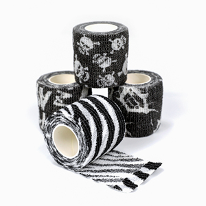 Factory Wholesale 5cm X 4.5m Tattoo Grip Tape Self Adhesive Cohesive Elastic Bandage <b>Wrap</b> for Tattoo Machine Grip - Product Image 2
