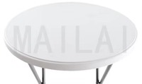 Table de bar pliante commerciale avec structure métallique pliable, table ronde robuste pour cocktails, idéale pour les hôtels, banquets, fêtes et événements