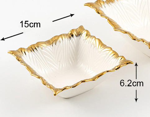 white-6inch square bowl