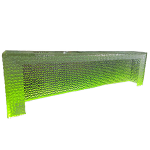 Table à manger moderne en forme <span class=keywords><strong>de</strong></span> vague en résine transparente éclairée pour bar-librairie <span class=keywords><strong>de</strong></span> l'île-écologique et durable - Product Image 4