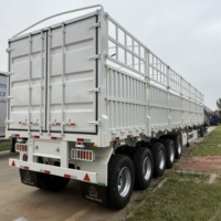 Semi-remorque à ridelles robuste personnalisée, 3/4/5 essieux, capacité 60 tonnes, avec parois latérales amovibles