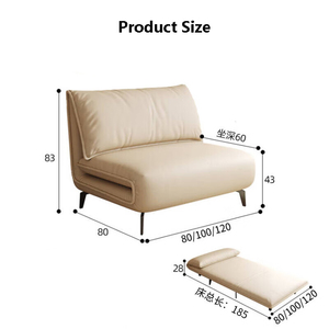 Ghế sofa giường đa năng bán chạy, thiết kế không tay vịn, gấp gọn 3 trong 1, dành cho phòng khách - Product Image 6