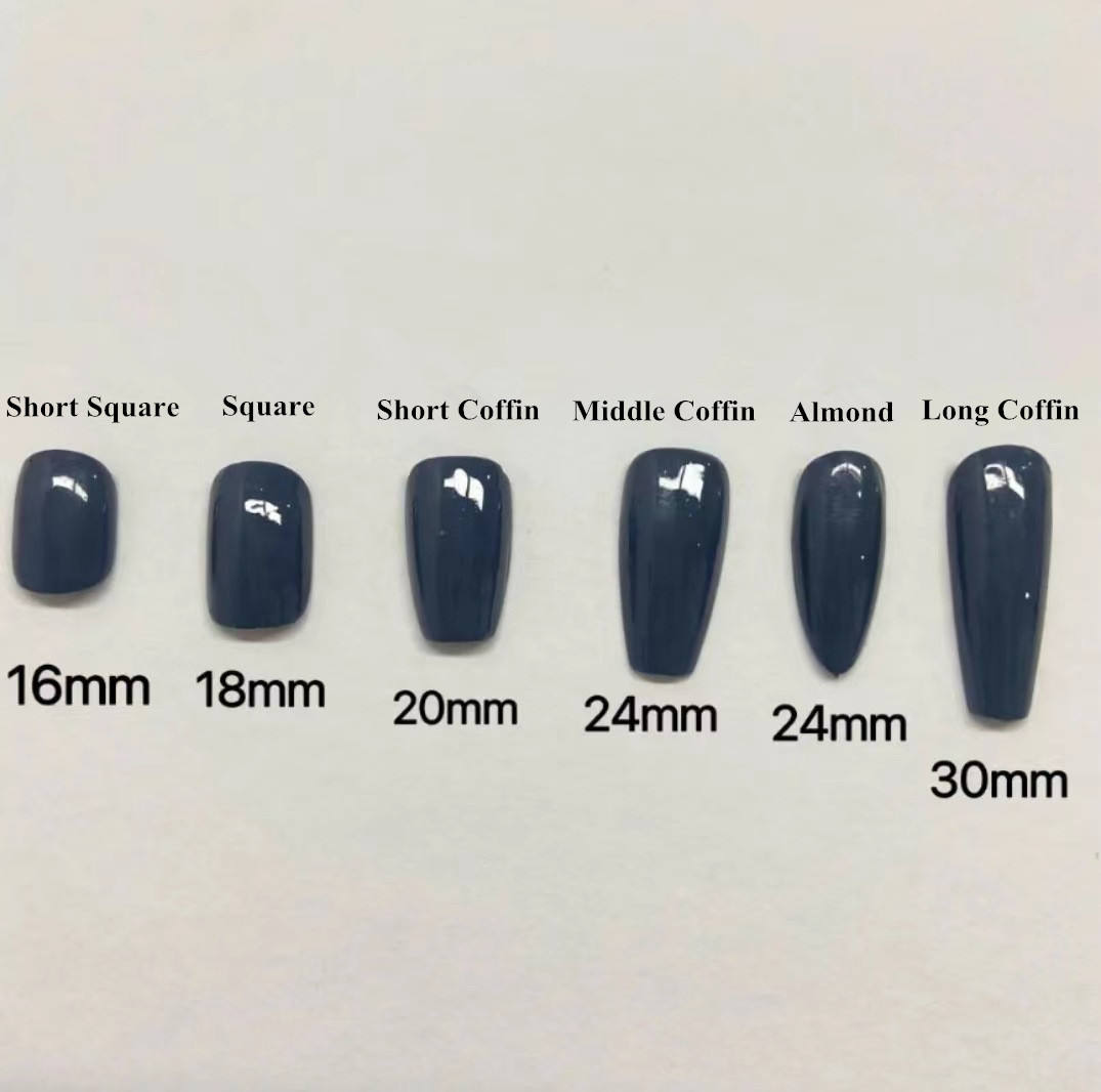 Handmade 10pcs Acrylic Fake Artificial Gel Wear Press on Nails Without Pick Finished Manicure Removable Long-lasting Fake Nails