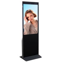 Écran LCD 55 pouces couleur, non tactile, affichage numérique, animation, signalétique interactive, sur pied, pour salle d'attente d'hôpital et commerce de détail