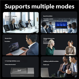 Traductor de Interpretación Simultánea con IA para Reuniones, Auriculares Host Todo en Uno, 43 Idiomas en Línea, Dispositivo de Traducción Bidireccional - Product Image 2