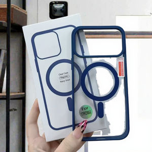 Anneau de charge magnétique sans fil pour iPhone 15 Pro Max et 16 Pro, couleurs transparentes <span class=keywords><strong>PC</strong></span>, <span class=keywords><strong>achat</strong></span> répété, étuis de téléphone portable - Product Image 1