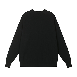 Fabricant de pulls en tricot ample de style rétro streetwear pour hommes, 100% coton, col rond, épaules tombantes, jacquard planétaire, personnalisés OEM/ODM - Product Image 2