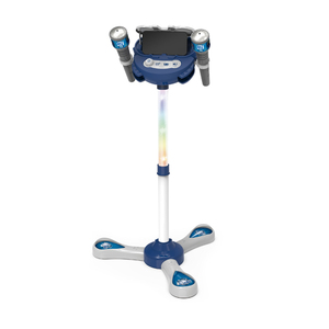 Micrófono de Juguete Educativo con Doble Micrófono de Plástico Azul, <span class=keywords><strong>Karaoke</strong></span> Táctil con Varios Efectos de Sonido y Teclas de Función para Niños - Product Image 1
