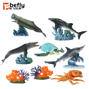 Set di Figure di Squali dell'Oceano Profondo da 9 Pollici con Mascella e Coda Mobili, Giocattolo Marino in Plastica - Product Image 2
