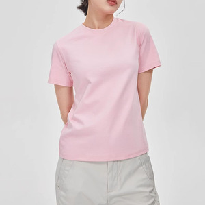 Camiseta de Manga Corta con Cuello Redondo para Mujer, de Algodón Gráfico en Blanco con Logotipo Personalizado, de Alta Calidad, Transpirable, Ajustada y Corta - Product Image 5
