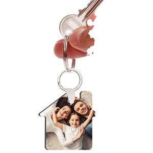 نمط شخصي سلسلة مفاتيح خشبية طباعة ملونة مخصصة زوجين مفتاح العلامة التذكارية - Product Image 3
