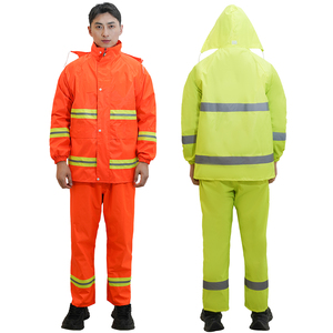 Ensemble imperméable et <span class=keywords><strong>pantalon</strong></span> de pluie réfléchissant double couche épaissi pour le travail extérieur – Vente en gros usine - Product Image 1