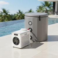 Baignoire gonflable ronde portable d'extérieur avec mini refroidisseur d'eau Lite pour la récupération des athlètes après un bain de glace