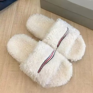 2026 Autumn and Winter Flat Bottom Home Furry Warm <b>Slippers</b> for Men and Women - Product Image 2