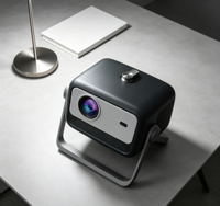 Projecteur natif Android 14 1080P 500 ANSI Lumens WiFi 6 Bluetooth Mise au point automatique Correction automatique de la distorsion trapézoïdale Alignement de l'écran Évitement d'obstacles