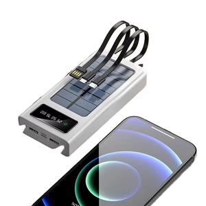 สถานีพลังงานแสงอาทิตย์30000mAh ทนทาน2A ไฟ LED เอาต์พุต10W ชาร์จเร็วรวมสายชาร์จ<span class=keywords><strong>4</strong></span>เส้นสำหรับการผจญภัยกลางแจ้ง - Product Image 1